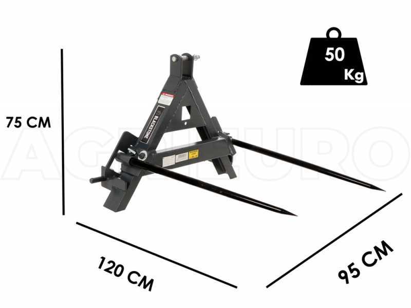 Blackstone B-BF 1100 - Tractor-mounted forks - 3-point hitch connection 