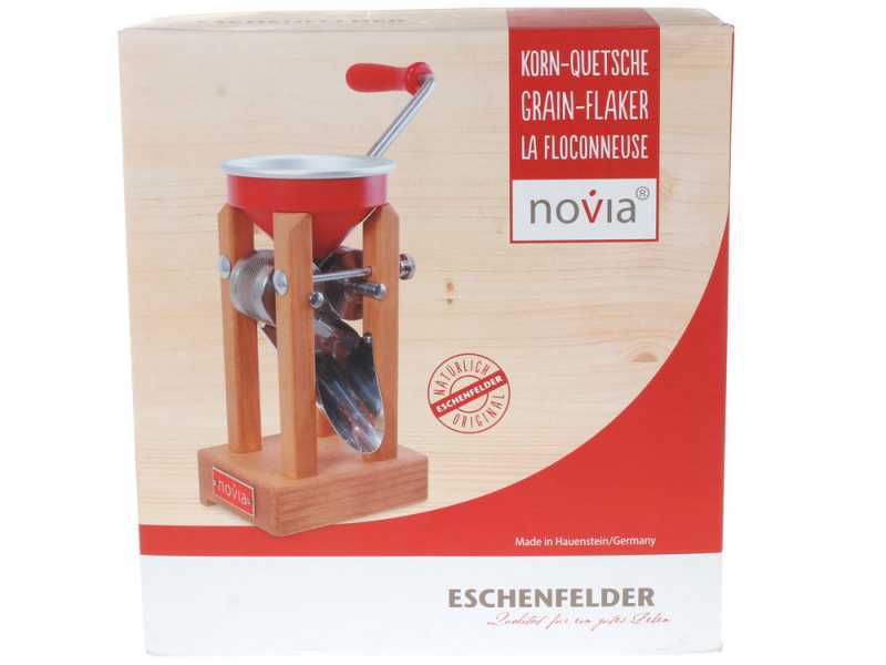 Eschenfelder Novia nr1200 Red Aluminium 150g - Manual Flaker Mill with Stainless Steel Rollers