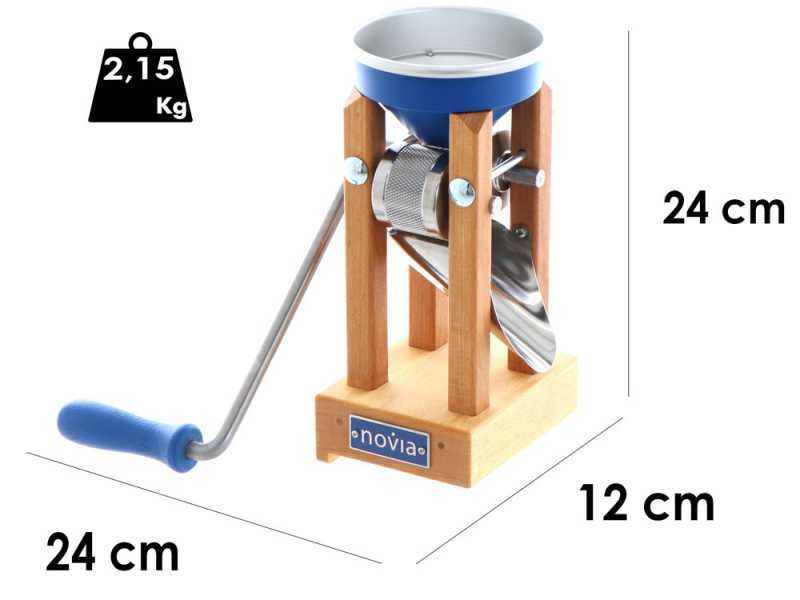 Eschenfelder Novia nb1200 Blue Aluminium 150g - Manual Flaker Mill with Stainless Steel Rollers