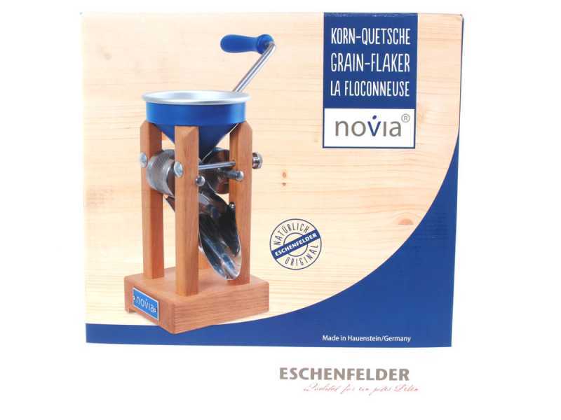 Eschenfelder Novia nb1200 Blue Aluminium 150g - Manual Flaker Mill with Stainless Steel Rollers
