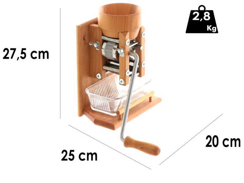 Eschenfelder 1230 Beechwood 150g - Manual Wall-mounted Flaker Mill with Stainless Steel Rollers