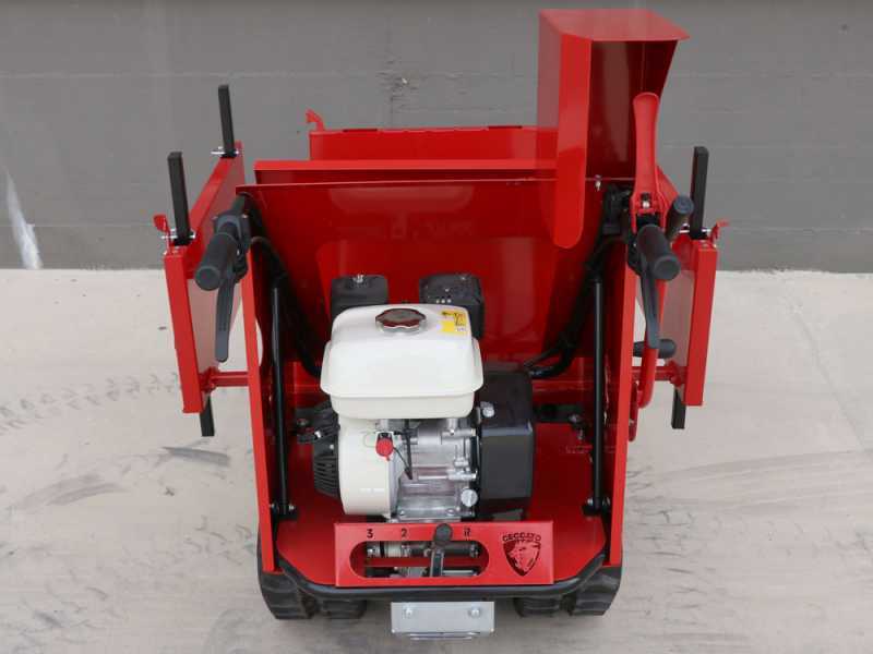 Ceccato Olindo Tritone BIG CINGO - Self-propelled track-mounted garden shredder on wheelbarrow - Honda GX390 engine