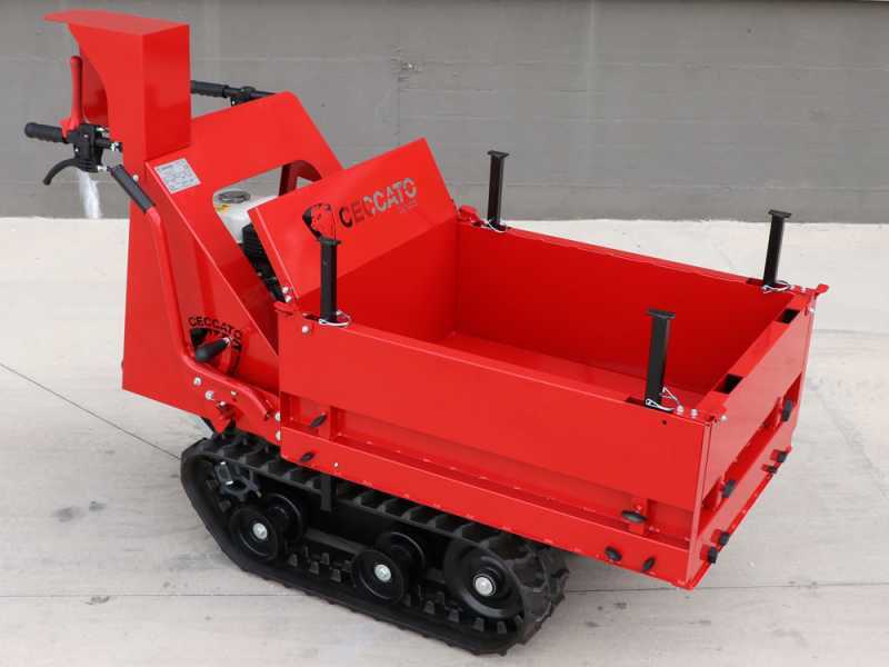Ceccato Olindo Tritone BIG CINGO - Self-propelled track-mounted garden shredder on wheelbarrow - Honda GX390 engine