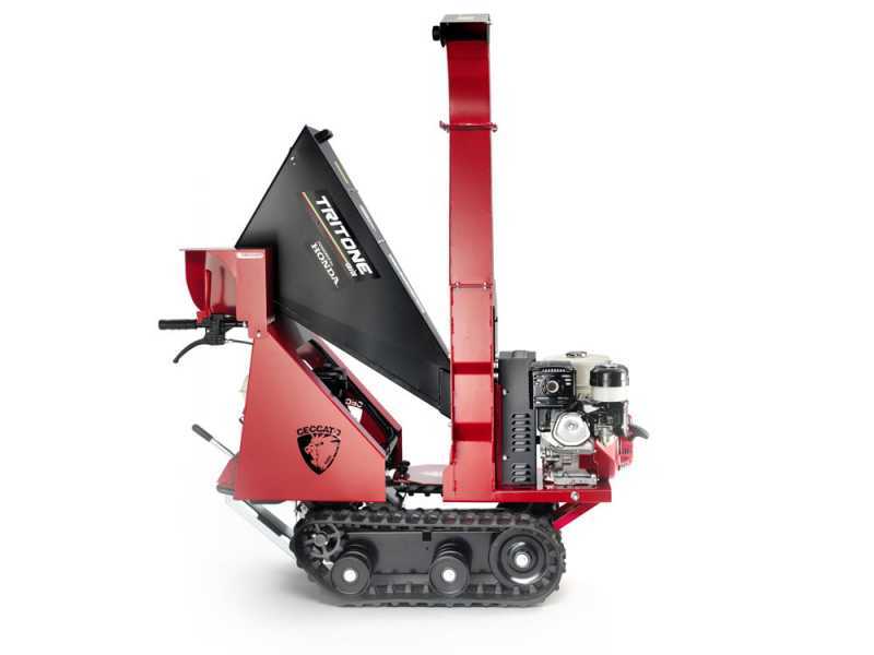 Ceccato Olindo Tritone BIG CINGO - Self-propelled track-mounted garden shredder on wheelbarrow - Honda GX390 engine
