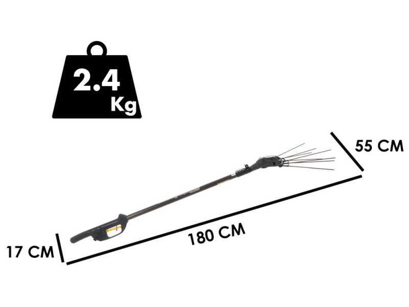 Zanon Karbonium PRO AL 200 - Electric Battery-powered Olive Harvester - Telescopic Pole