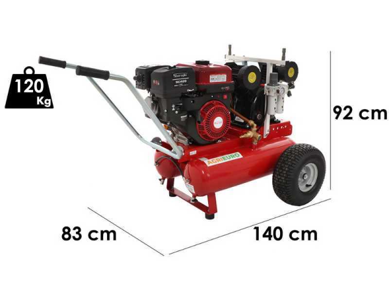 Texas 900 Petrol Engine-driven Air Compressor - Sbaraglia SC420 Engine - 14 HP