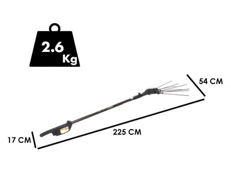 Zanon Karbonium PRO AL 300 - Electric Battery-powered Olive Harvester - Telescopic Pole