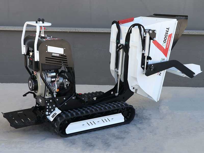 Seven Italy TH500C L70-E Tracked Diesel Power Barrow - Hydraulic dumper truck 500 Kg with bucket