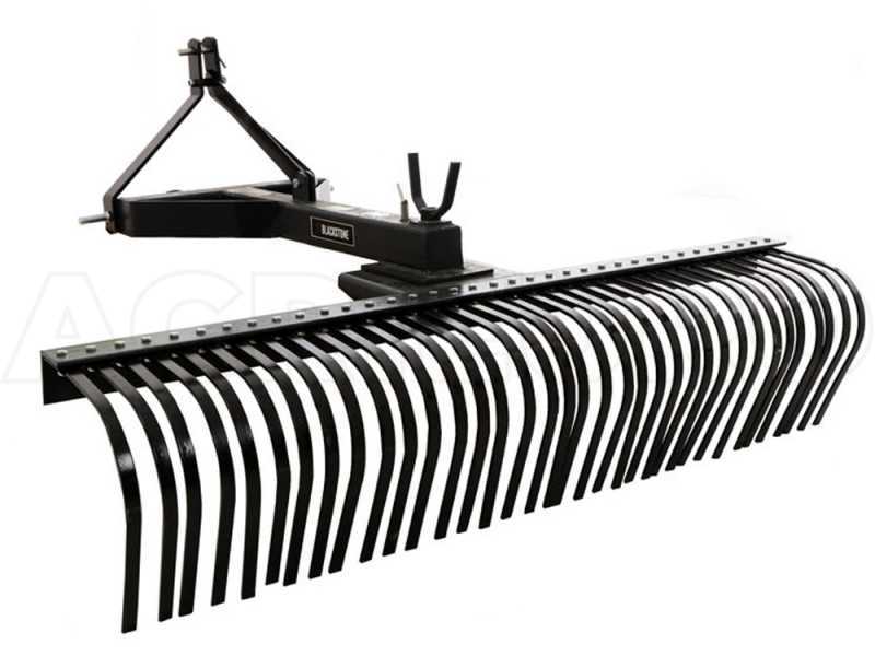 Three point landscape shop rake