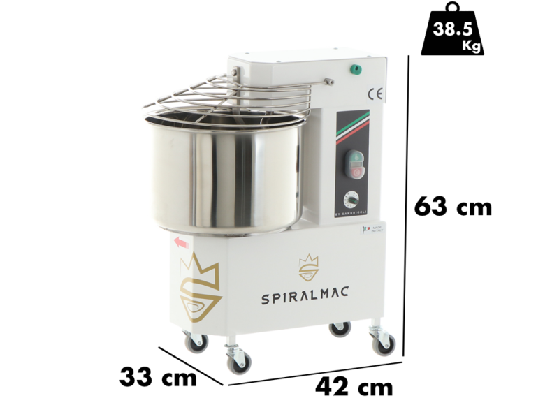 SPIRALMAC SV12VV - Spiral Mixer - 10 Speeds - 12 Kg