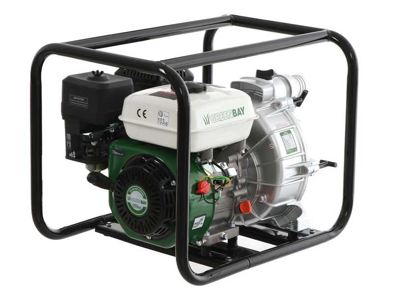 Greenbay GB-TWP 50 Petrol Water Pump - For Dirty Waters - with 50 Fittings