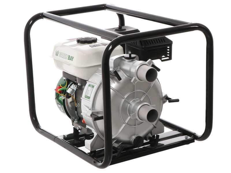 Greenbay GB-TWP 50 Petrol Water Pump - For Dirty Waters - with 50 Fittings