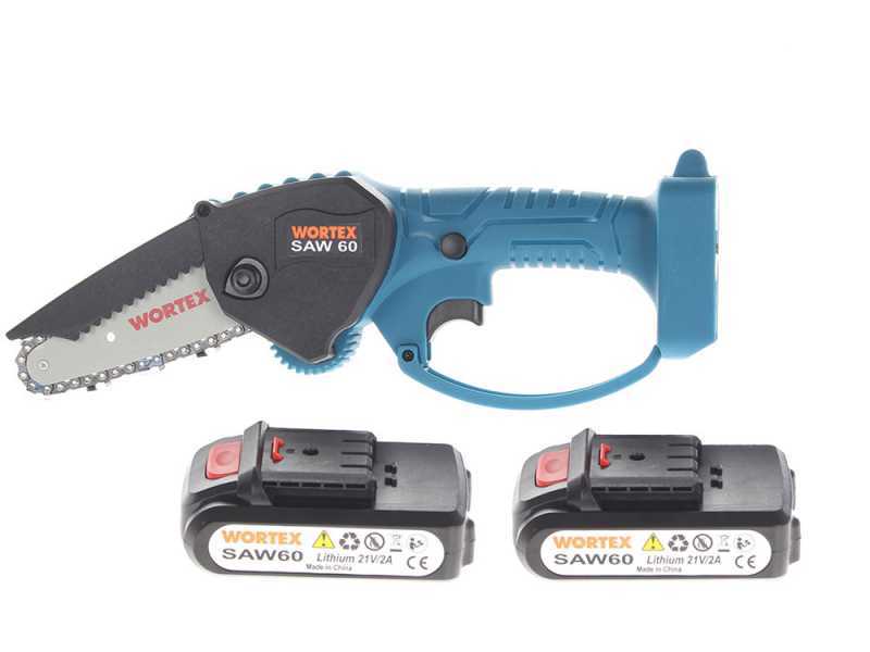 WORTEX SAW 60 Manual Battery-powered Electric Pruner - 2 batteries and battery charger included