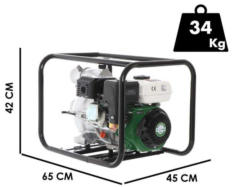Greenbay GB-TWP 80 Petrol Water Pump - For Dirty Waters - with 80 Fittings