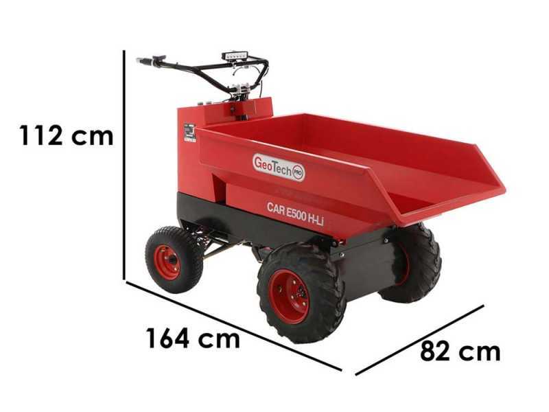 GeotechPro Mini Dumper Car E500 H-Li Battery-Powered Wheelbarrow - Dumper Barrow 500 Kg