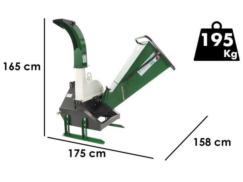 GreenBay GB-WTDC 100 - Tractor-mounted garden shredder - Disc rotor
