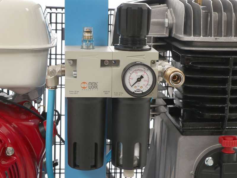 Campagnola MC 660 Petrol Engine-driven Air Compressor with Honda GX270 Petrol Engine +  2 Olive Harvesters