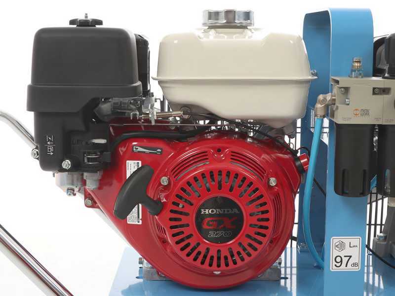 Campagnola MC 660 Petrol Engine-driven Air Compressor with Honda GX270 Petrol Engine +  2 Olive Harvesters