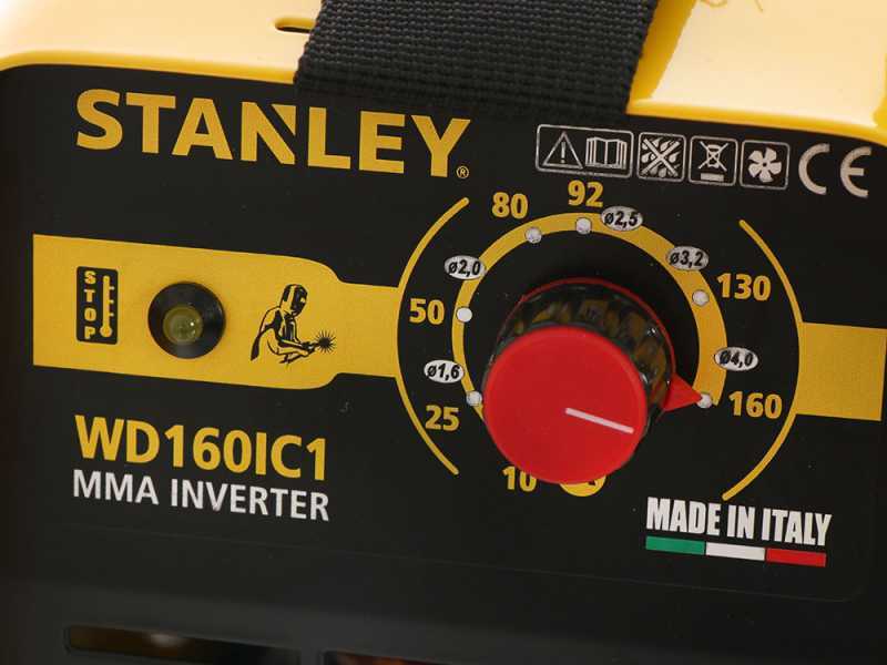 MMA Stanley WD160IC1 Inverter Electrode Welding Machine - with MMA Kit - 15%@160A Cycle