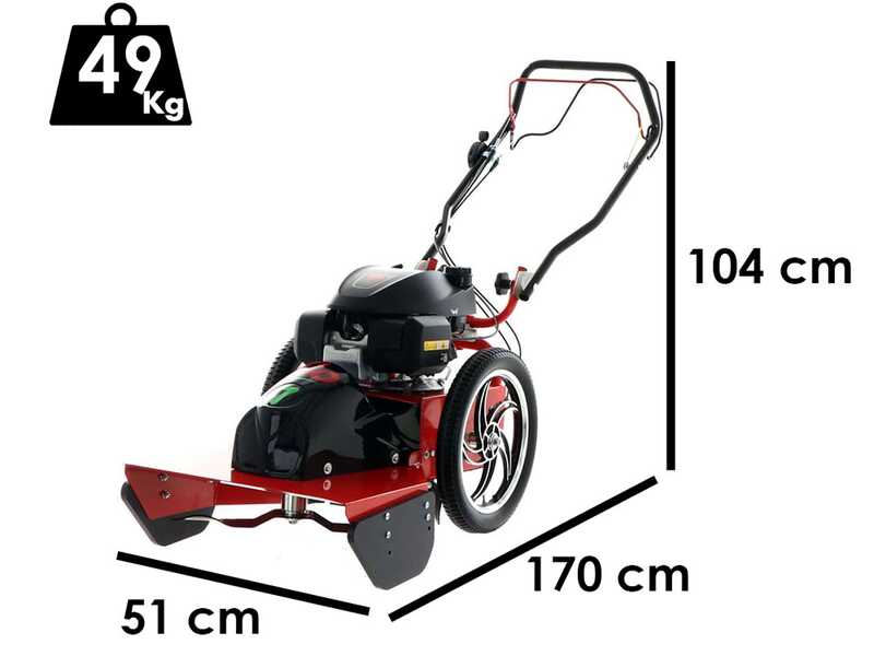 Blue Bird FLO Pro Speed 7HO - Petrol Rough Cut Mower - Blade and Line - Honda GCV200