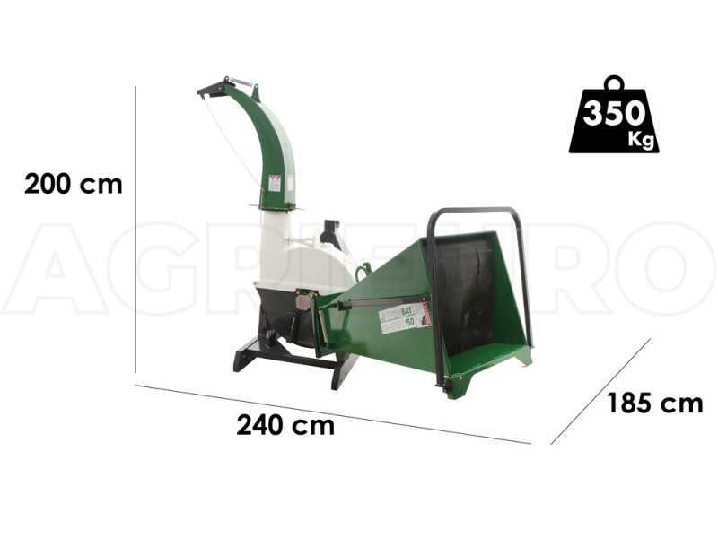 GreenBay GB-WTDC 150 - Tractor-mounted garden shredder - High discharge
