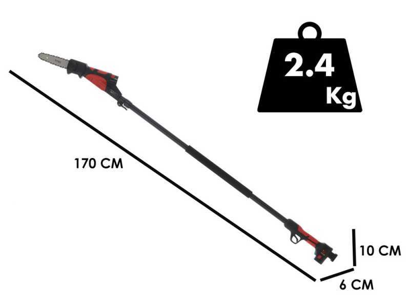 Blue Bird PCS 22-06 Battery-powered Pruner on Telescopic Pole - 12.6V - 2Ah