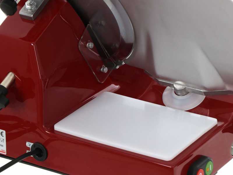 FAC F 250 R Red - Meat Slicer with 250 mm Blade - Easy-to-clean parts  - Fixed Sharpener