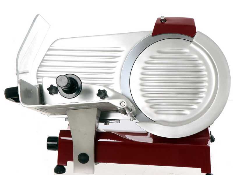 FAC F 300 R RED - Electric Gravity Meat Slicer - 300 mm Blade - Painted Aluminium Alloy Body