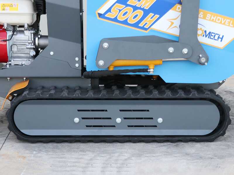 EuroMech EM500H-Dump &amp; Shovel Tracked Power Barrow - Hydraulic dumper with bucket 500 Kg