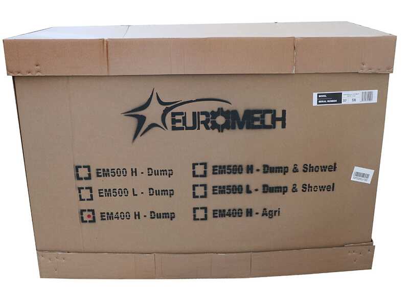 EuroMech EM500L-Dump &amp; Shovel Tracked Power Barrow - Hydraulic dumper with bucket 500 Kg