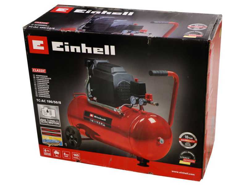 Einhell TC-AC 190/50/8 - Wheeled Electric Air Compressor - 2 HP motor - 50 L