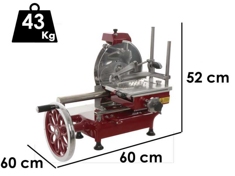 FAC F 300 C Flywheel Meat Slicer - Curvy Line - Flywheel with Flower Design