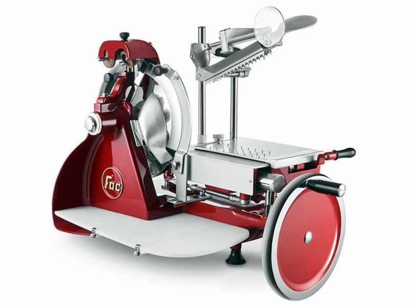 FAC F 300 C Flywheel Meat Slicer - Curvy Line - Flywheel with Flower Design