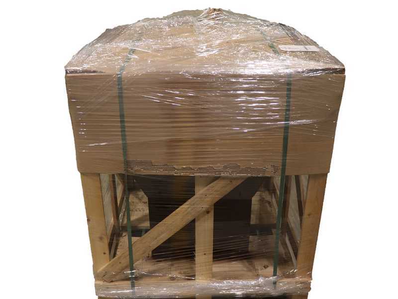 GRINGO B038 Wood-fired Barbecue - 4 Stainless Steel Cooking Plates - Frame in Weathering Steel