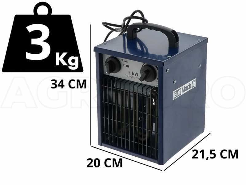 BullMach BM-EFH 2H - Single-phase Electric Hot Air Generator with Fan - 2 kW