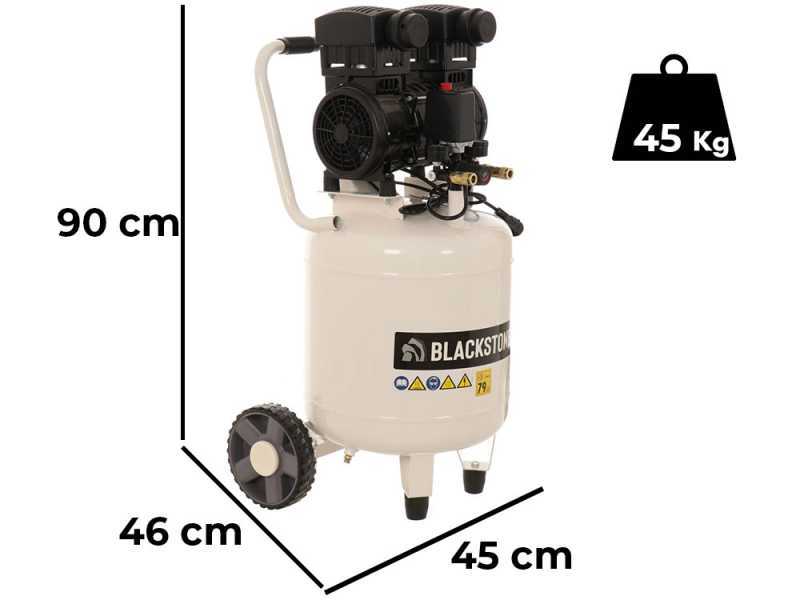 BlackStone V-SBC50-15 - Oilless Silenced Air Compressor - 1.5 HP Motor - 50 L - Vertical