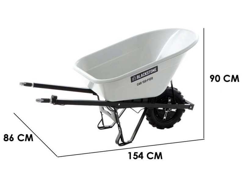 BlackStone CAR 150-P120 Electric Wheelbarrow - 24V/12Ah Battery