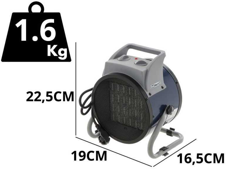 BullMach BM-EFH 2RC - Electric Hot Air Generator - Ceramic Heating Plate - 2 kW