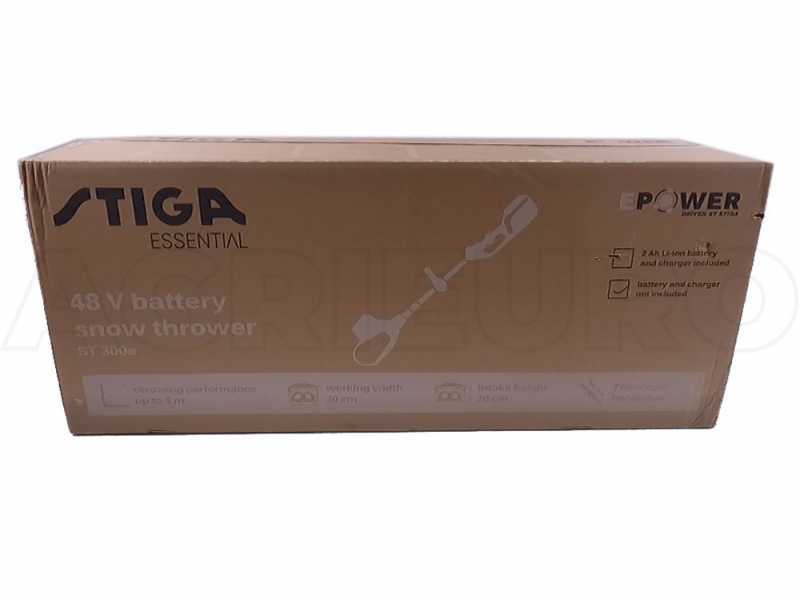 Stiga ST 300e - Battery Snowplough - WITHOUT BATTERIES AND CHARGERS