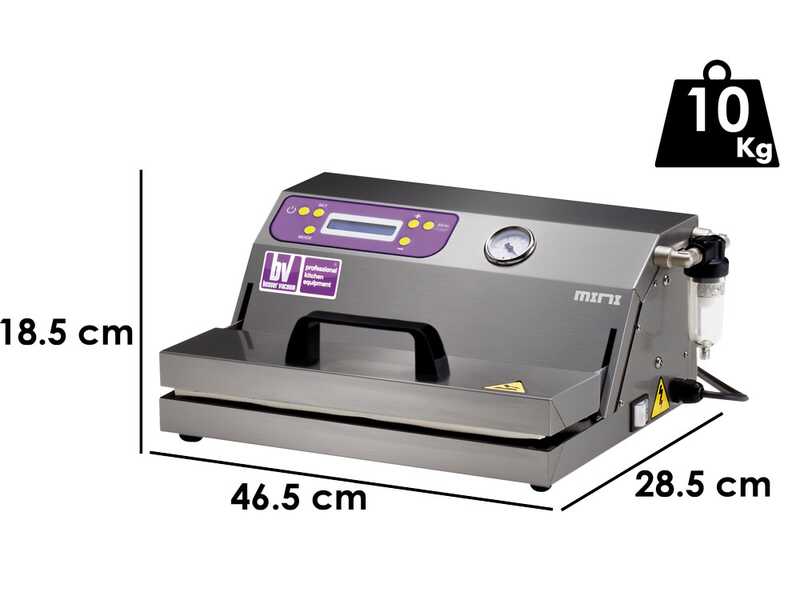 BesserVacuum MIDI INOX - Professional Vacuum Sealer - Double 43 cm Sealing Bar