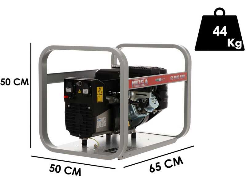 MOSA GE 3500 KBM - 2.9 kW Petrol Power Generator - DC 2.6 kW Single-phase
