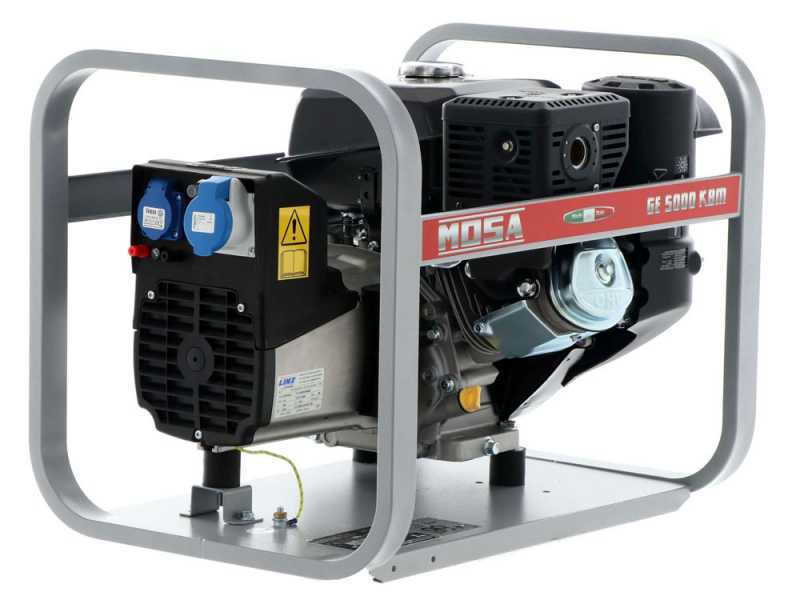MOSA GE 5000 KBM - 4.4 KW Single-phase Power Generator - Italian Alternator - Kohler Motor