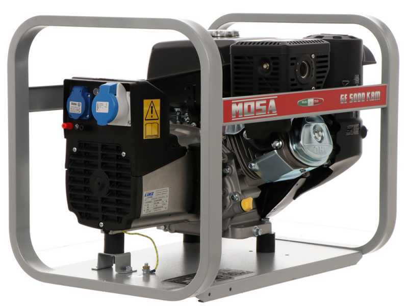MOSA GE 5000 KBM - 4.4 KW Single-phase Power Generator - Italian Alternator - Kohler Motor