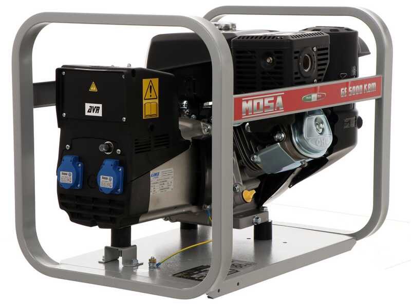 MOSA GE 5000 KBM AVR - 4.4 kW Petrol Power Generator with AVR - DC 3.6 kW Single-phase