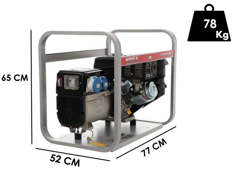MOSA GE 7000 KBM AVR - 6.5 kW Petrol Power Generator with AVR - DC 5.4 kW Single-phase