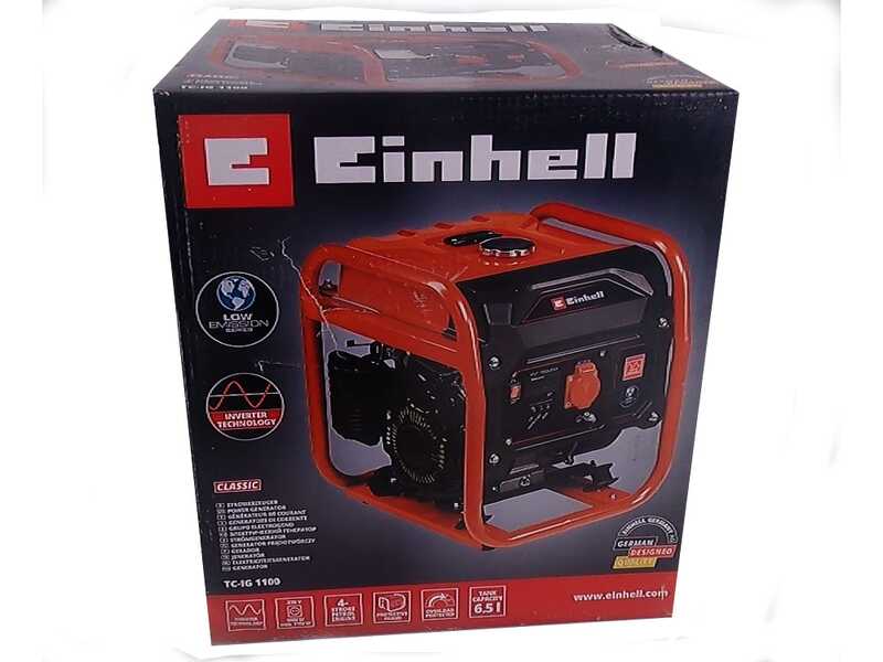 Einhell TC-IG 1100 - 1.4 kW Inverter Petrol Power Generator - DC 1.1 kW Single-phase