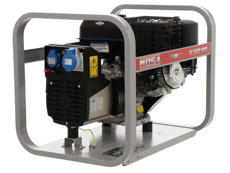 MOSA GE 5000 BBM - Petrol generator 4.5 kW - Continuous 3.6 kW Single-phase - B&amp;S XR1450 engine