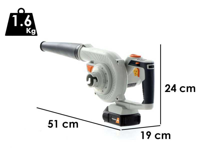 Batavia Maxxpack 18V Handheld Battery-powered Leaf Blower - with 2.0ah battery and charger