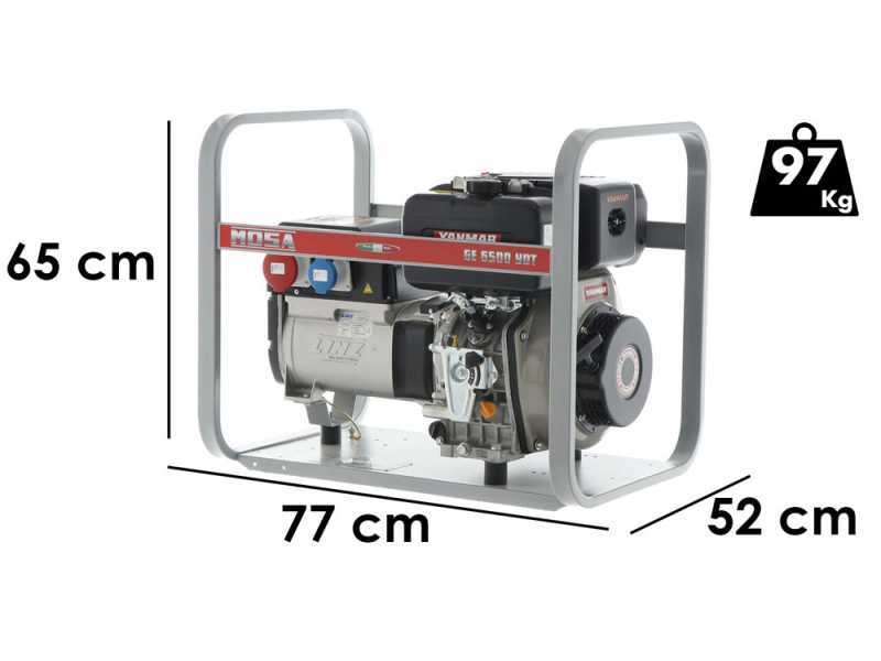 MOSA GE 6500 YDT - 5.2 kW Diesel Power Generator - DC 4.6 kW Three-phase