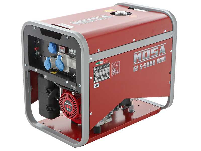 MOSA GE S-5000 HBM AVR - 4.4 kW Petrol Power Generator with AVR - DC 3.6 kW Single-phase